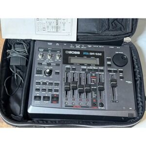 Boss BR-532 Digital Studio 4-Track Recorder w/ Case Manual AC Adapter Tested